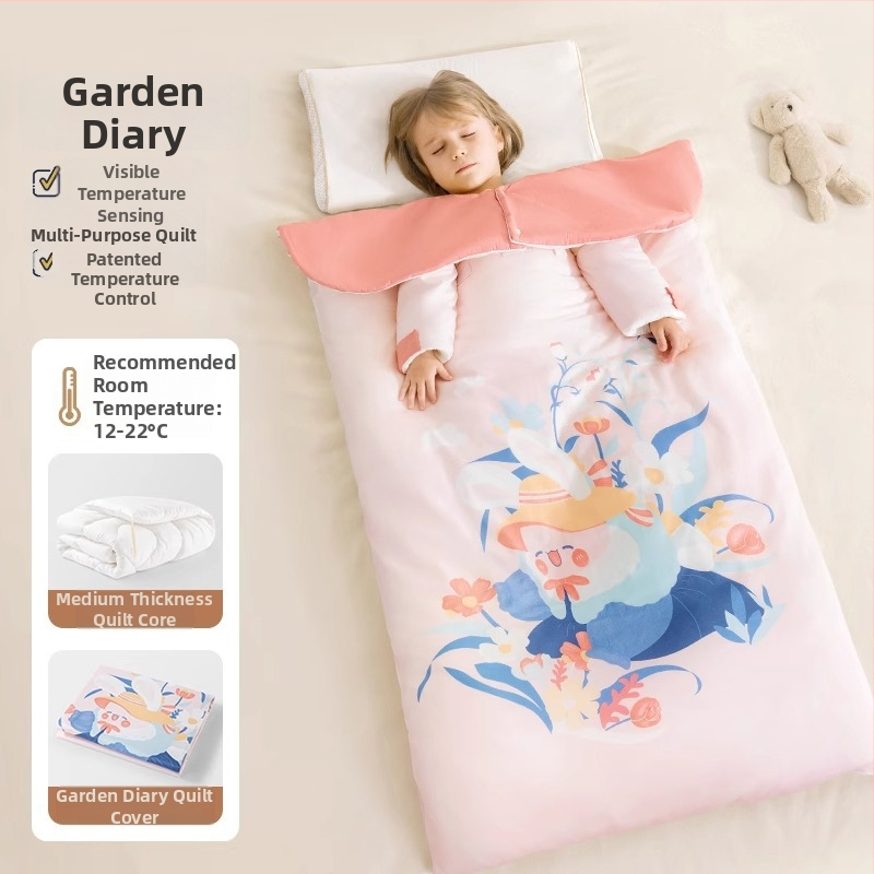 Belleptide vaikams miego maišelis apvalko stiliaus, išorė 95% medvilnė, pamušalas poliesteris, užpildas įprastas, išimami rankoviai, skalbiasi, gyvūnų raštas, tinkamas žiemai, pavasariui ir rudeniui