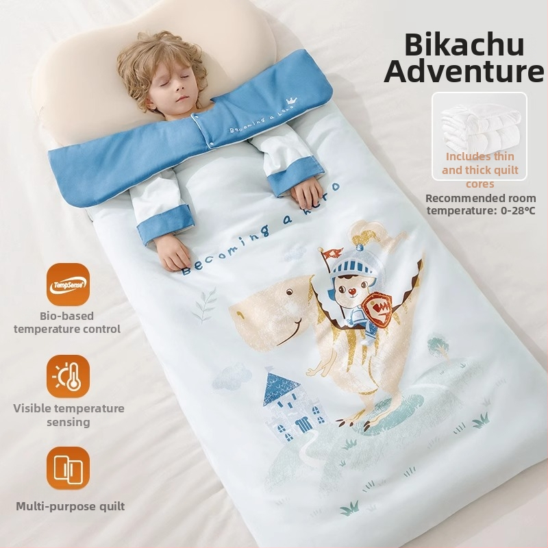 Belleptide vaikams miego maišelis apvalko stiliaus, išorė 95% medvilnė, pamušalas poliesteris, užpildas įprastas, išimami rankoviai, skalbiasi, gyvūnų raštas, tinkamas žiemai, pavasariui ir rudeniui