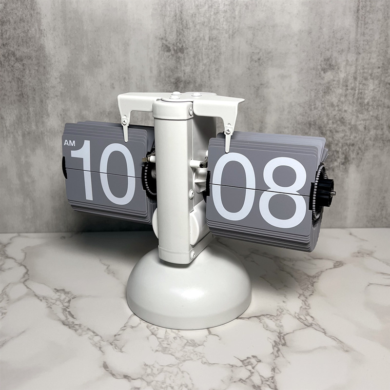 Ρολόι επιτραπέζιο με μπαταρία, κίνηση Wonderful moment, μεταλλικό περίβλημα και μεταλλικός καντράν