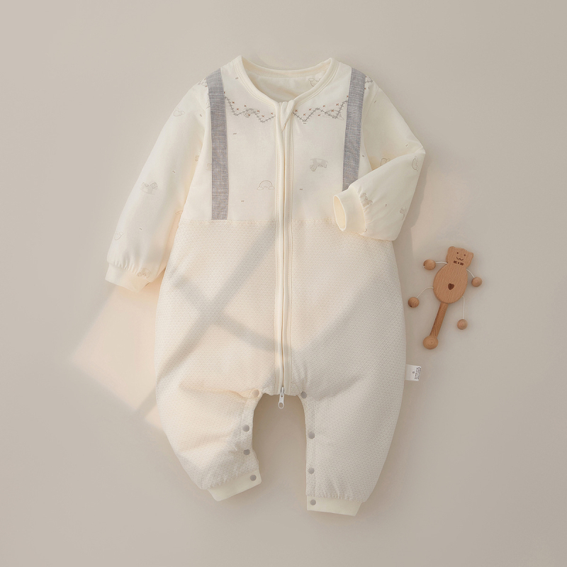 Kūdikių miego maišelis su atjungiamomis rankovėmis, storas medvilnės užpildas, užtrauktukas, atskiros kojos dizainas, tinkamas 1–3 metų amžiaus vaikams