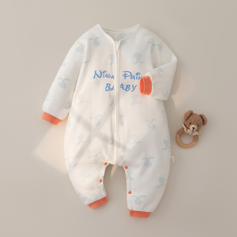 Kūdikių miego maišelis su atjungiamomis rankovėmis, storas medvilnės užpildas, užtrauktukas, atskiros kojos dizainas, tinkamas 1–3 metų amžiaus vaikams