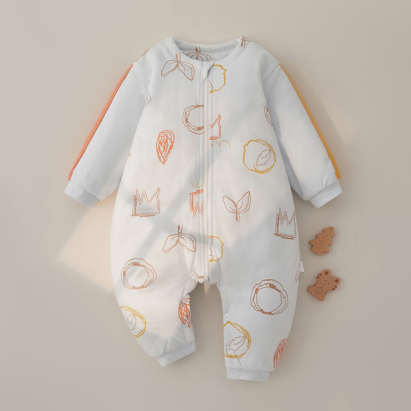 Kūdikių miego maišelis su atjungiamomis rankovėmis, storas medvilnės užpildas, užtrauktukas, atskiros kojos dizainas, tinkamas 1–3 metų amžiaus vaikams