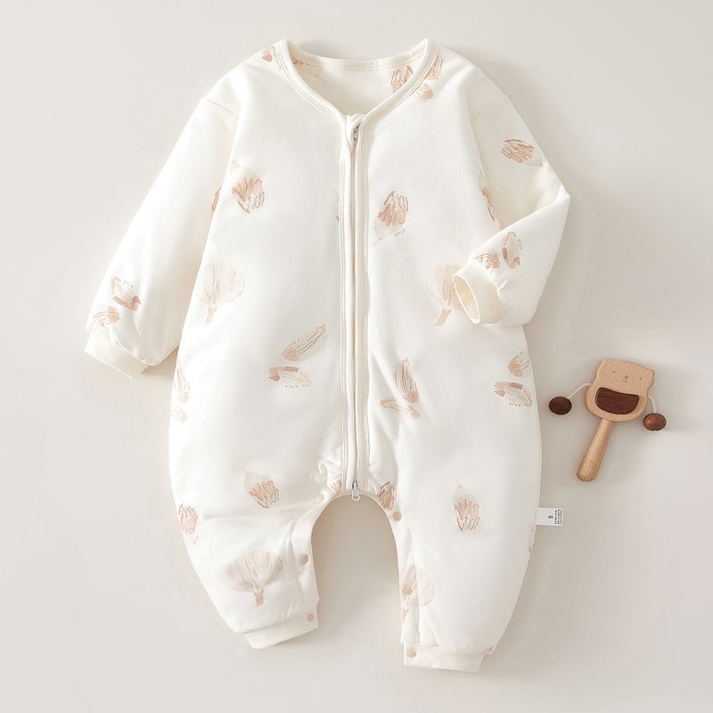 Kūdikių miego maišelis su atjungiamomis rankovėmis, storas medvilnės užpildas, užtrauktukas, atskiros kojos dizainas, tinkamas 1–3 metų amžiaus vaikams