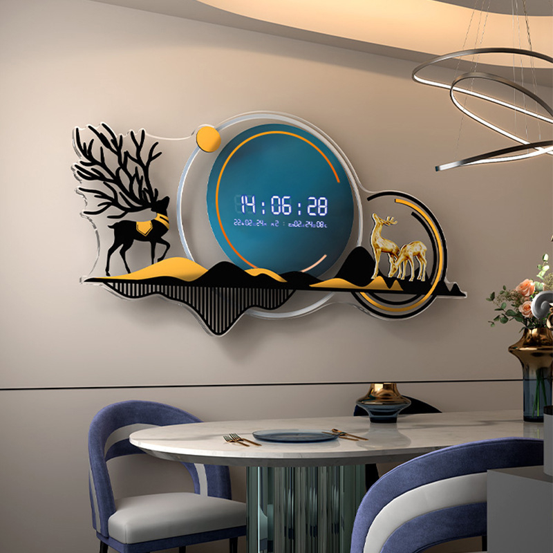 Ρολόι τοίχου σε σκανδιναβικό στυλ, ασύμμετρος σχεδιασμός, λειτουργεί με μπαταρία, κίνηση δεικτών με απαλό βηματισμό, 24ωρη ένδειξη