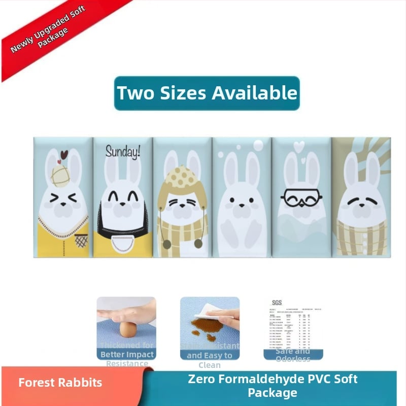 Стенно противоударно подплатено табло за детска стая – мек PU кожа, обграждано около леглото с татами, водоустойчиво, модерен стил