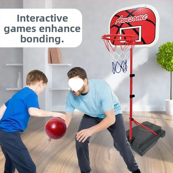 Vaikų krepšinio stovas su reguliuojamu plieno rėmu vidaus ir lauko naudojimui