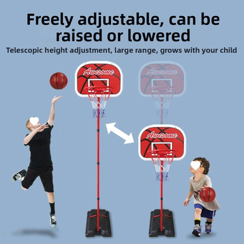 Vaikų krepšinio stovas su reguliuojamu plieno rėmu vidaus ir lauko naudojimui