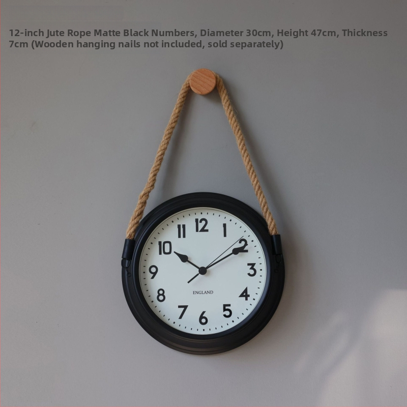 Ρολόι τοίχου σε σκανδιναβικό μινιμαλισμό, μεταλλικό περίβλημα και καντράν, κίνηση με μπαταρία quartz με sweep δεύτερο, στρογγυλός σχεδιασμός για καθιστικό