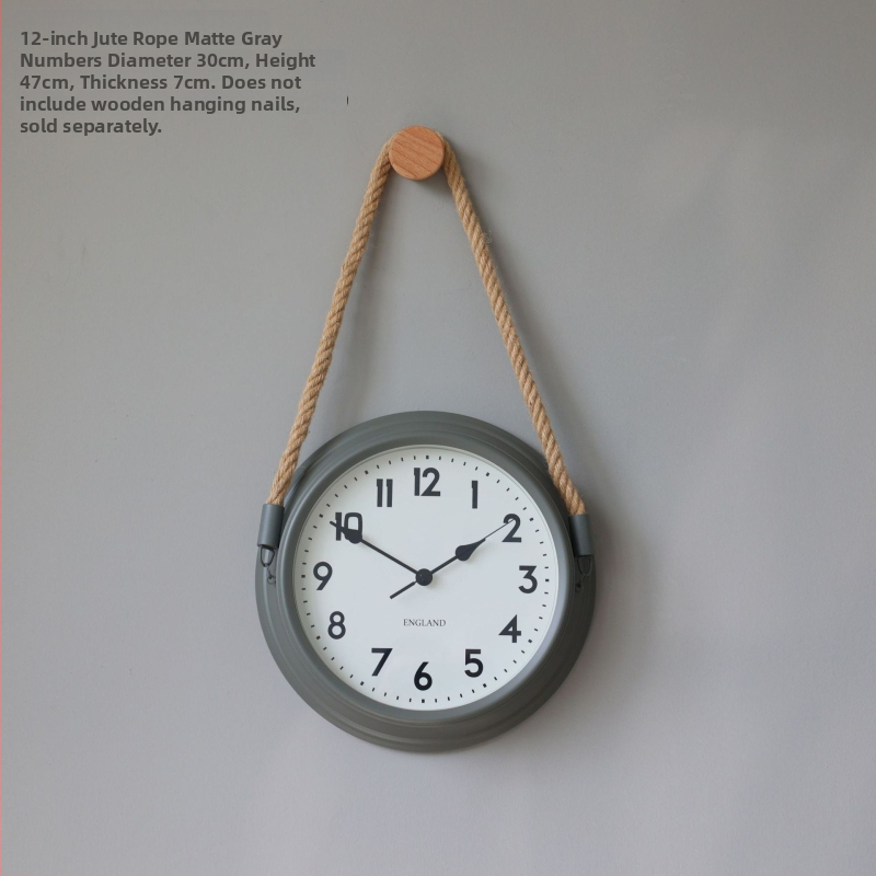 Ρολόι τοίχου σε σκανδιναβικό μινιμαλισμό, μεταλλικό περίβλημα και καντράν, κίνηση με μπαταρία quartz με sweep δεύτερο, στρογγυλός σχεδιασμός για καθιστικό