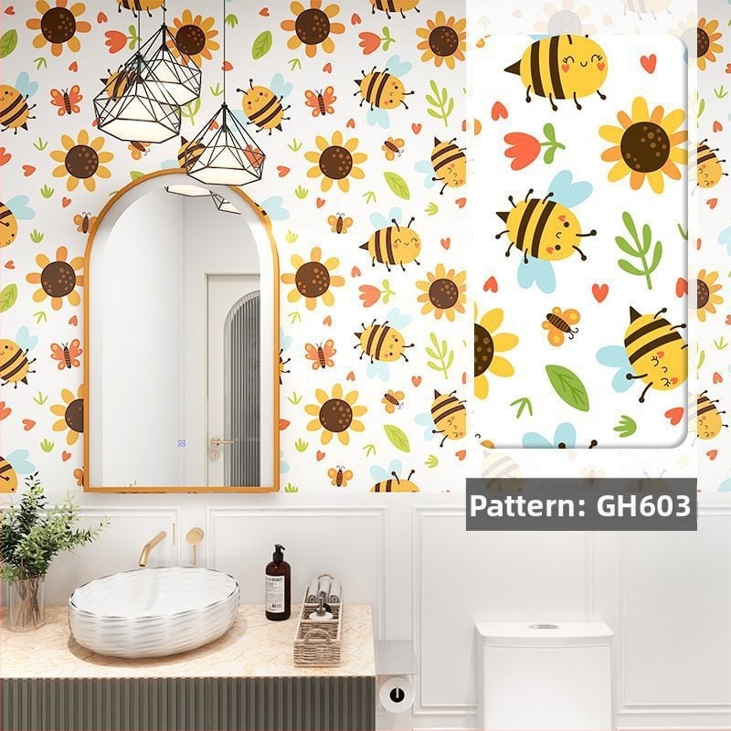 Sieninis lipdukas – geometrinis raštas, atsparus vandeniui, lipnus, svetainei, šiuolaikinis minimalistinis stilius