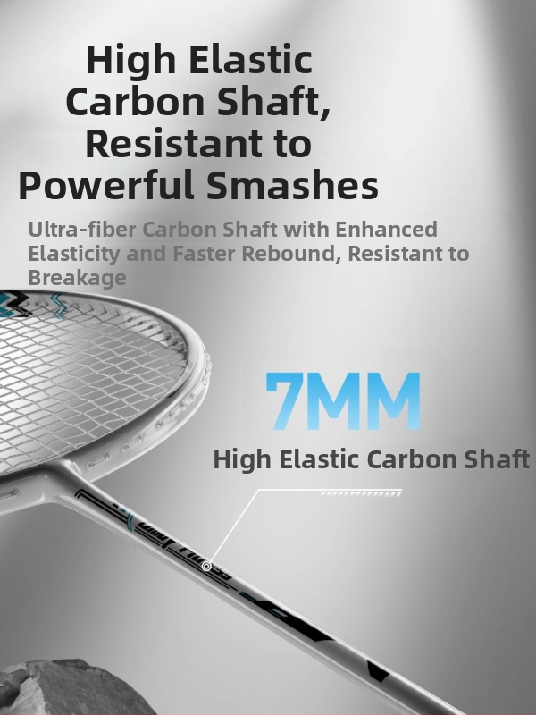Σετ ρακέτες μπάντμιντον Yumei – πλήρης ανθρακονημάτινος σκελετός, ultra‑ελαφρύς 95–100 g, λαβή G4, άμεσο χτύπημα, κατάλληλο για μονό και διπλό
