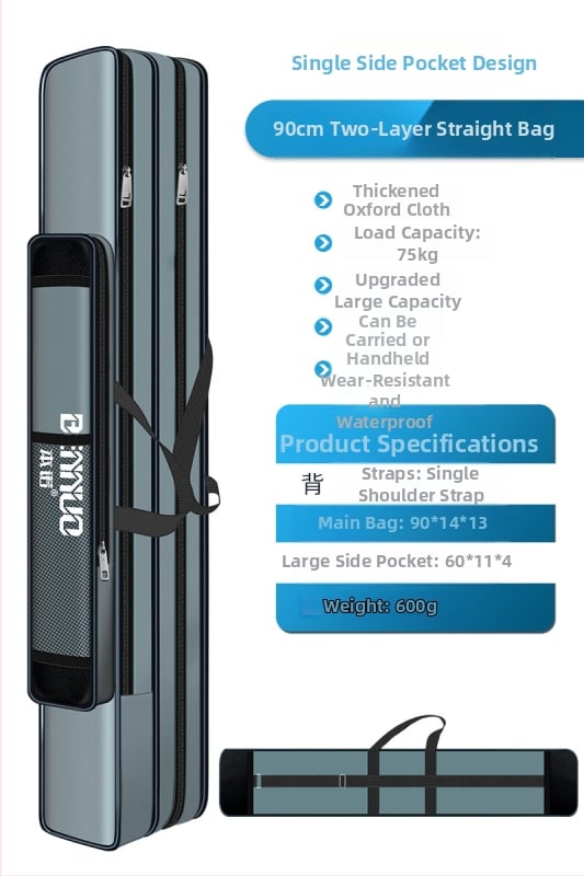 Риболовен багаж за принадлежности – голям капацитет, водоустойчив, многофункционална чанта за пръчки, стръв и макари, лека