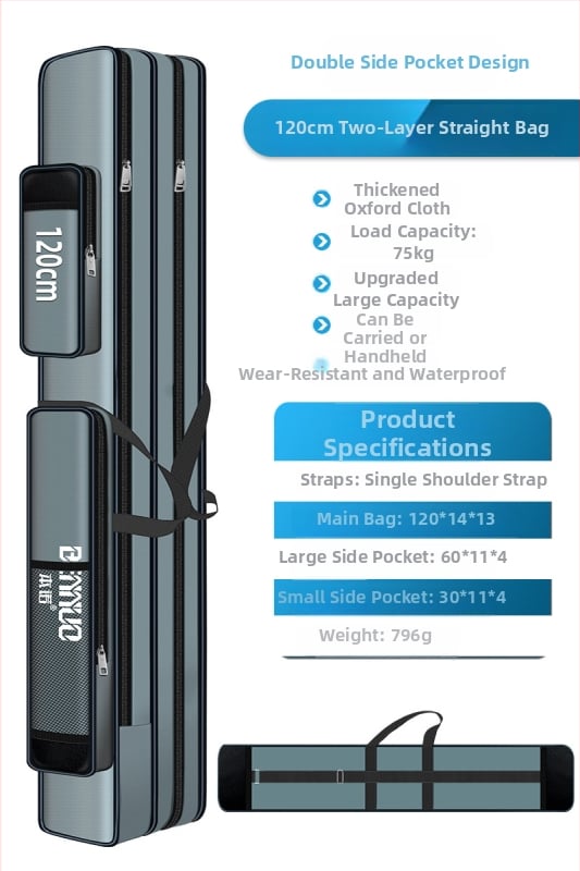 Риболовен багаж за принадлежности – голям капацитет, водоустойчив, многофункционална чанта за пръчки, стръв и макари, лека