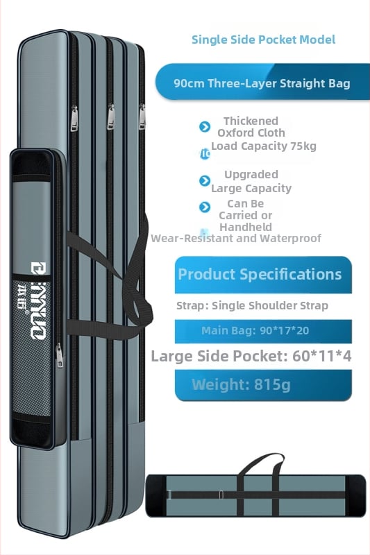 Риболовен багаж за принадлежности – голям капацитет, водоустойчив, многофункционална чанта за пръчки, стръв и макари, лека