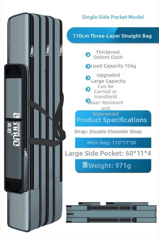 Риболовен багаж за принадлежности – голям капацитет, водоустойчив, многофункционална чанта за пръчки, стръв и макари, лека