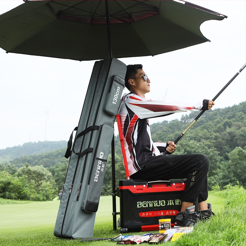 Риболовен багаж за принадлежности – голям капацитет, водоустойчив, многофункционална чанта за пръчки, стръв и макари, лека