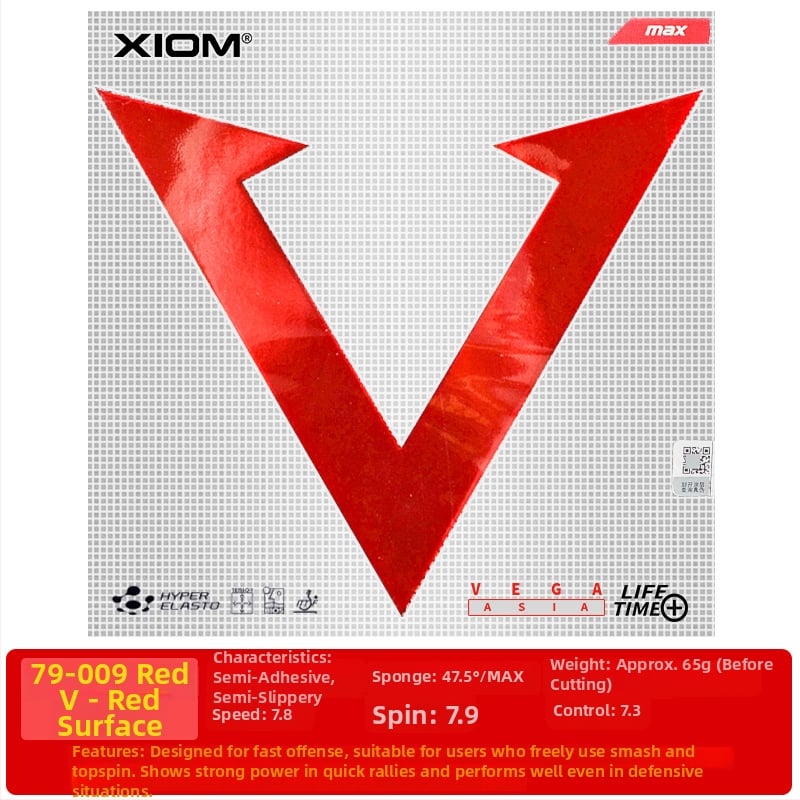 Xiom badminton raketė, vieno dalių konstrukcija, anti-lipimo guma, tinkama stalo tenisui ir badmintonui.