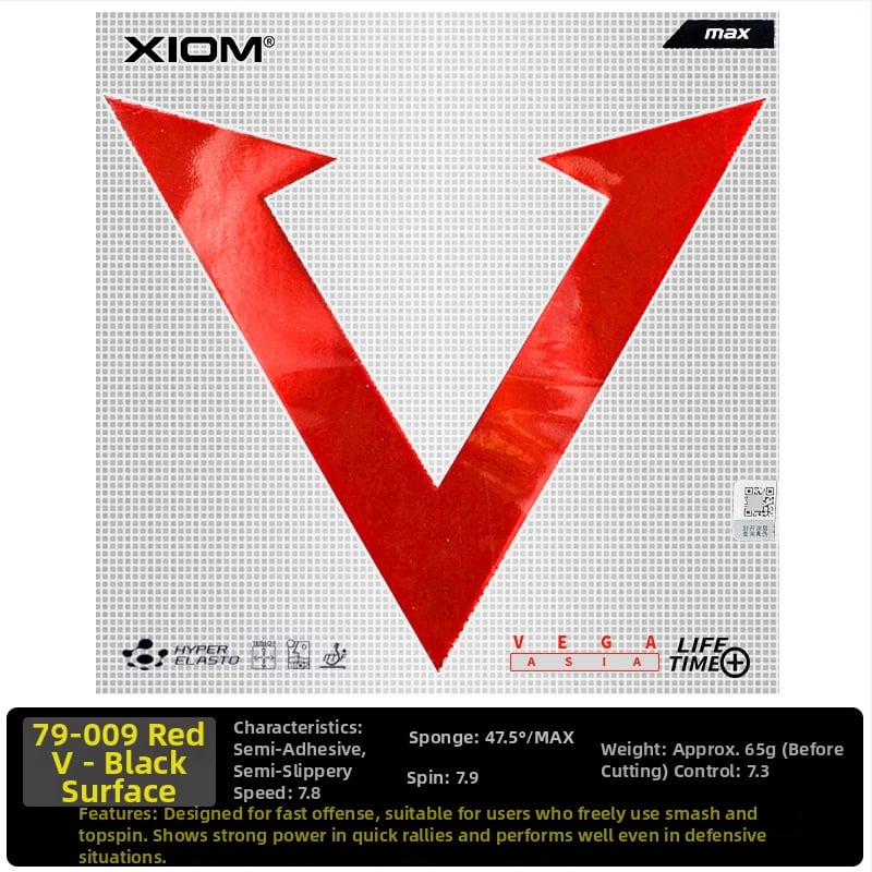 Xiom badminton raketė, vieno dalių konstrukcija, anti-lipimo guma, tinkama stalo tenisui ir badmintonui.