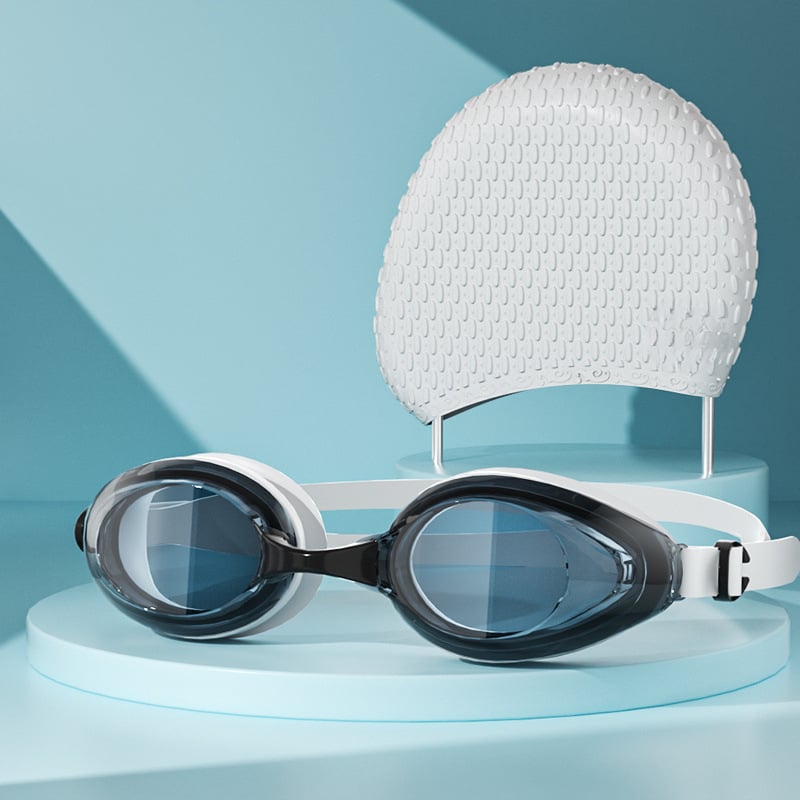 Silikona ūdensizturīga peldcepure un brilles komplekts, augsta elastība, piemērots gariem matiem, pieaugušajiem