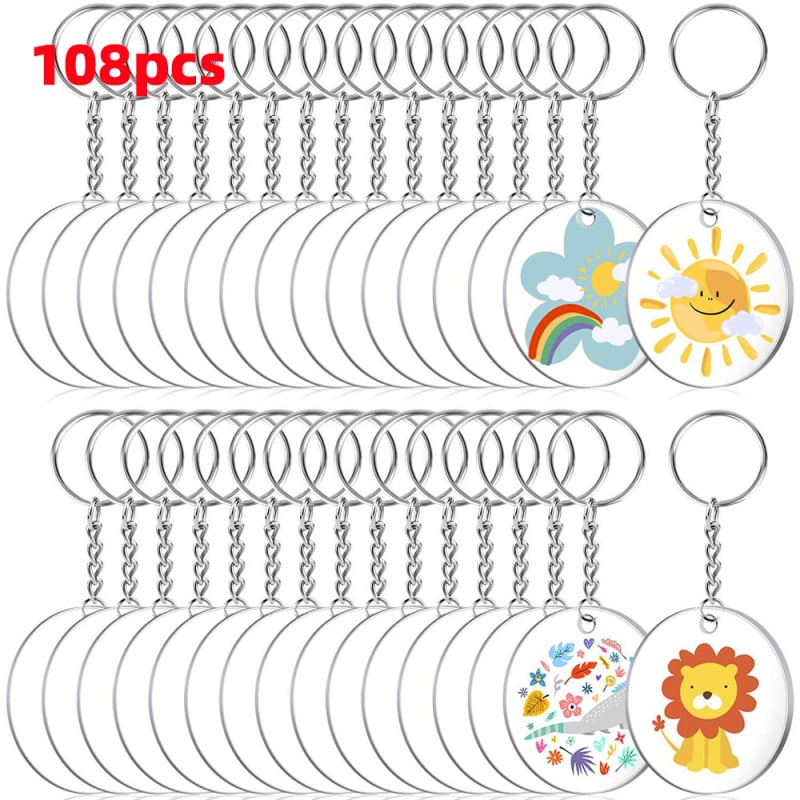 Võtmehoidja – akrüül tassel ripatsid DIY jaoks, kaasaegse kunsti stiil, 108 tk