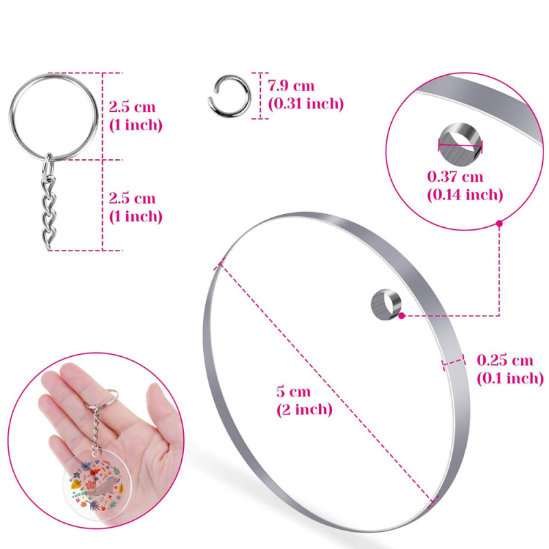 Võtmehoidja – akrüül tassel ripatsid DIY jaoks, kaasaegse kunsti stiil, 108 tk