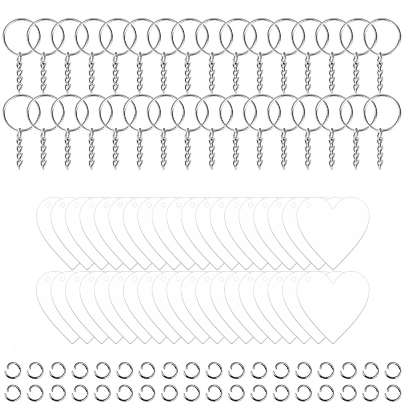 Võtmehoidja – akrüül tassel ripatsid DIY jaoks, kaasaegse kunsti stiil, 108 tk