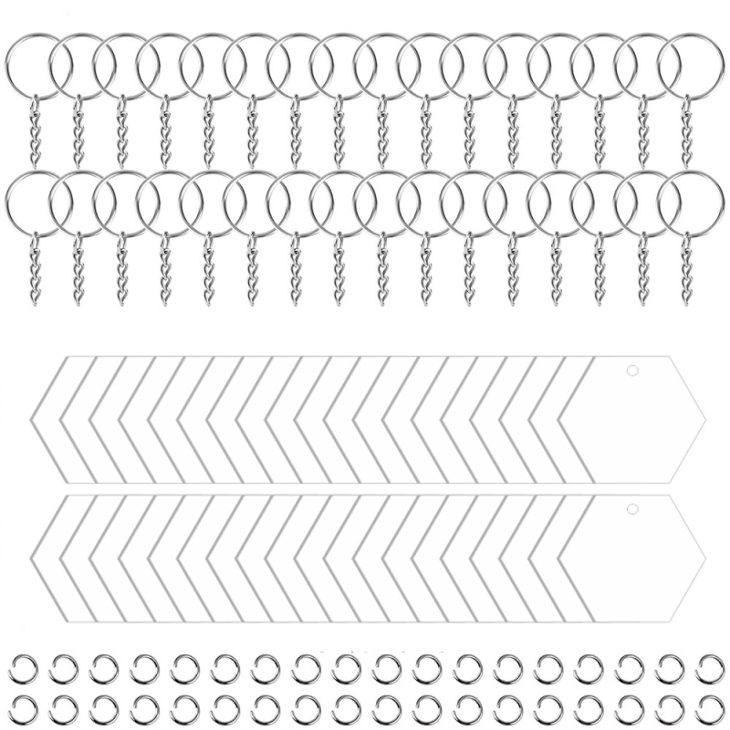 Võtmehoidja – akrüül tassel ripatsid DIY jaoks, kaasaegse kunsti stiil, 108 tk