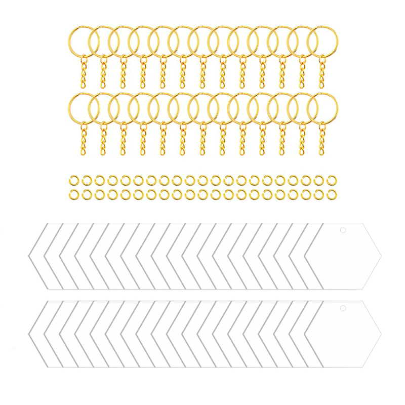 Võtmehoidja – akrüül tassel ripatsid DIY jaoks, kaasaegse kunsti stiil, 108 tk