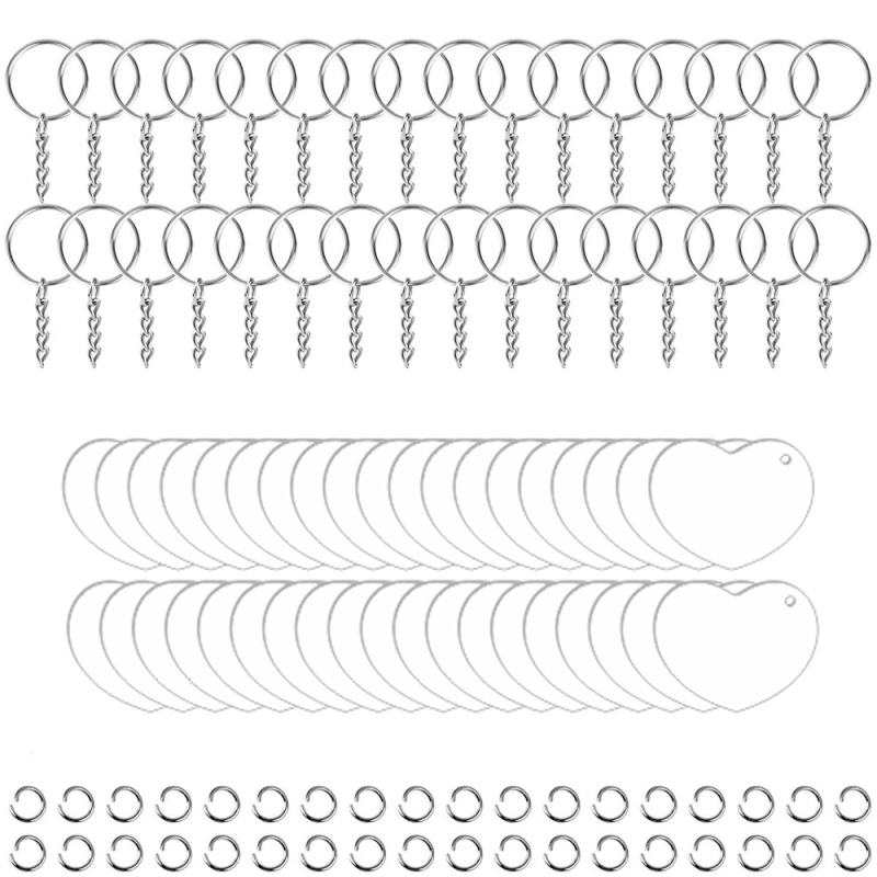 Võtmehoidja – akrüül tassel ripatsid DIY jaoks, kaasaegse kunsti stiil, 108 tk