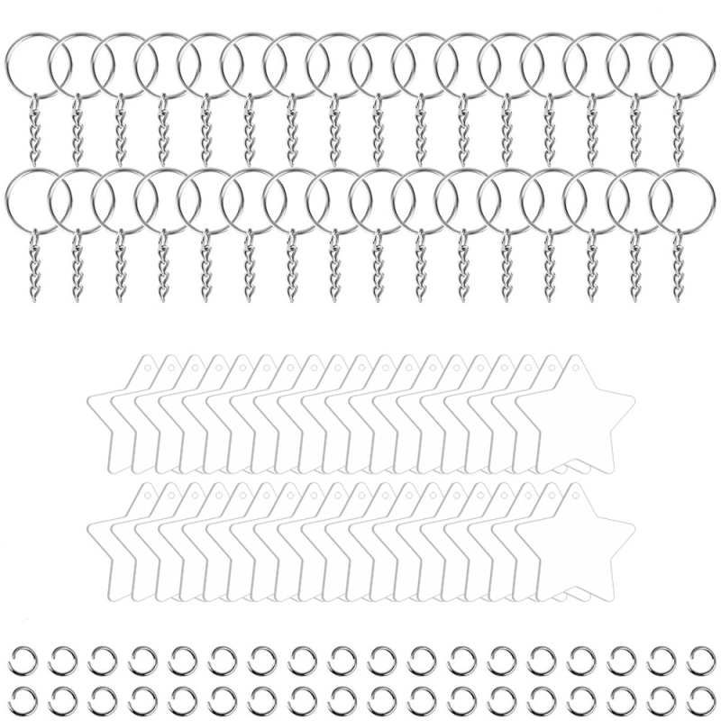 Võtmehoidja – akrüül tassel ripatsid DIY jaoks, kaasaegse kunsti stiil, 108 tk