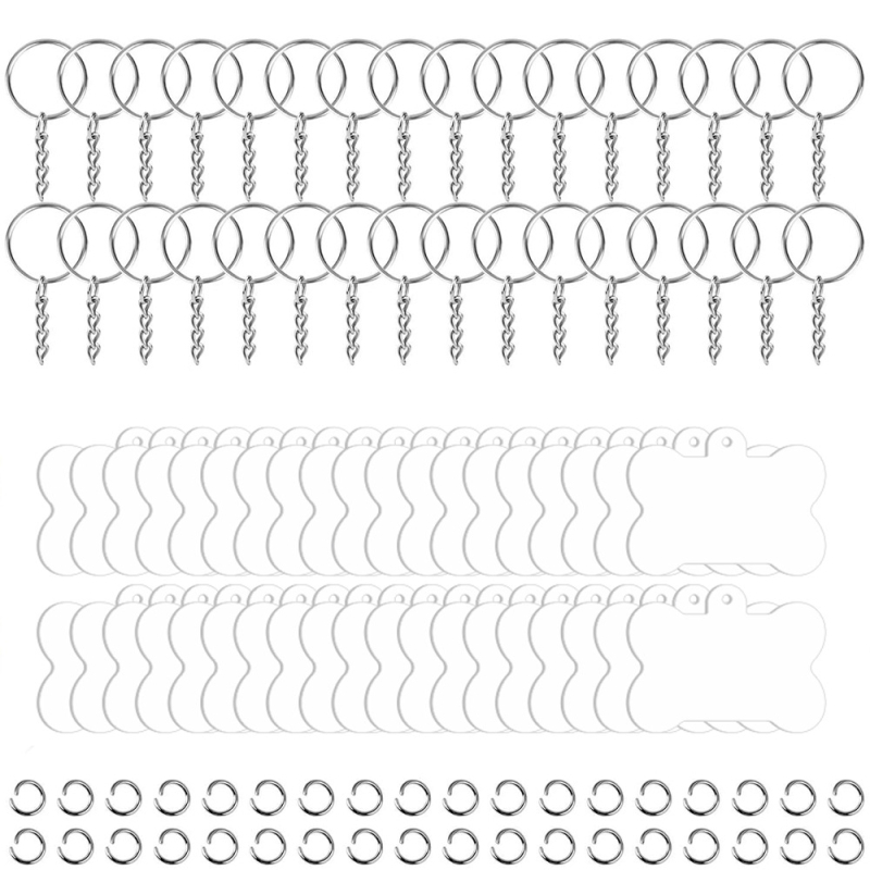 Võtmehoidja – akrüül tassel ripatsid DIY jaoks, kaasaegse kunsti stiil, 108 tk
