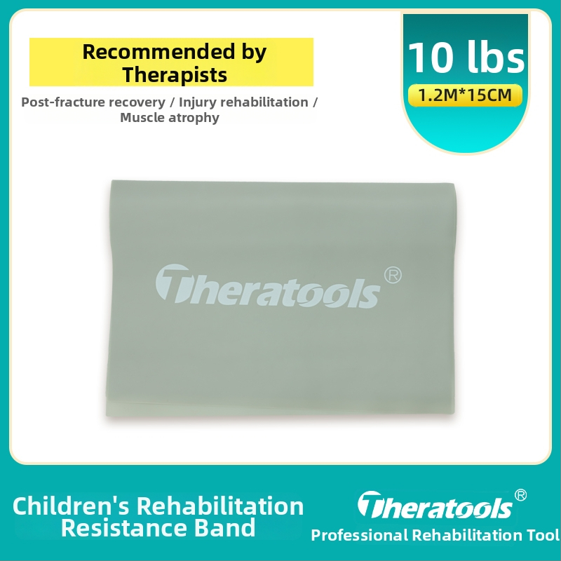 Elastinė pasipriešinimo juosta vaikams, skirta čiurnos atstatymui po lūžio — 5 svarų pasipriešinimas; medžiaga: šilkas; prekė: Kita.