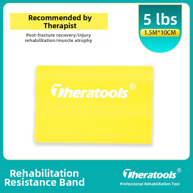 Elastinė pasipriešinimo juosta vaikams, skirta čiurnos atstatymui po lūžio — 5 svarų pasipriešinimas; medžiaga: šilkas; prekė: Kita.