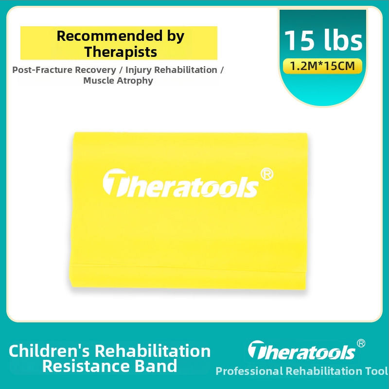 Elastinė pasipriešinimo juosta vaikams, skirta čiurnos atstatymui po lūžio — 5 svarų pasipriešinimas; medžiaga: šilkas; prekė: Kita.