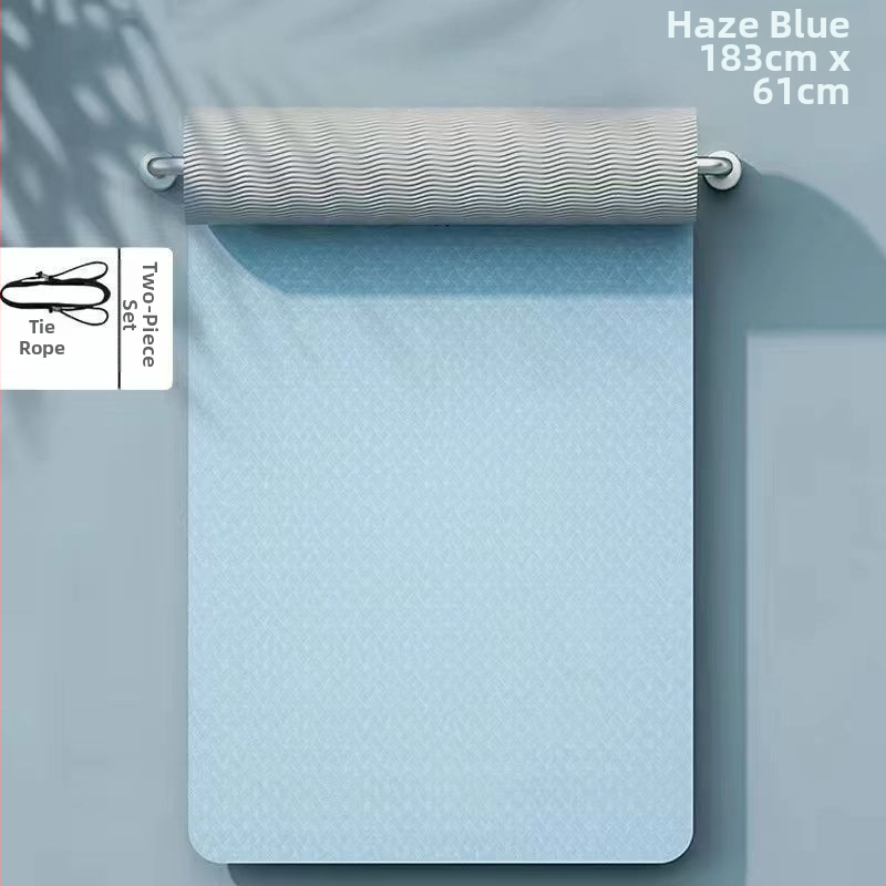 TPE йога мат, двустранно противохлъзгащ се, 8 мм дебелина, по-широки размери, персонализирана за домашни тренировки