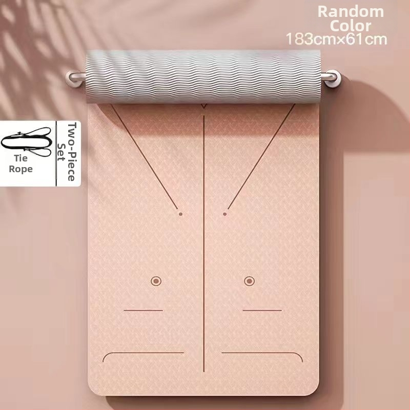 TPE йога мат, двустранно противохлъзгащ се, 8 мм дебелина, по-широки размери, персонализирана за домашни тренировки