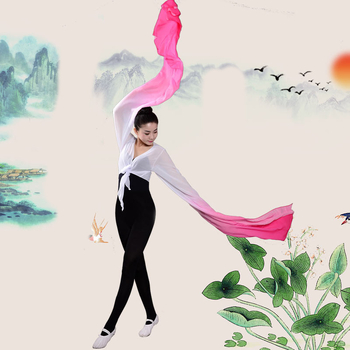 Šokių viršus su vandens rankovėmis suaugusioms moterims – scenos kostiumas, poliesterio audinys, pamušalas