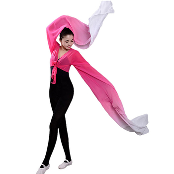 Šokių viršus su vandens rankovėmis suaugusioms moterims – scenos kostiumas, poliesterio audinys, pamušalas