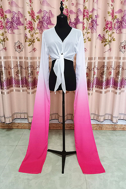 Šokių viršus su vandens rankovėmis suaugusioms moterims – scenos kostiumas, poliesterio audinys, pamušalas