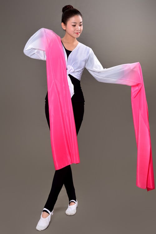 Šokių viršus su vandens rankovėmis suaugusioms moterims – scenos kostiumas, poliesterio audinys, pamušalas