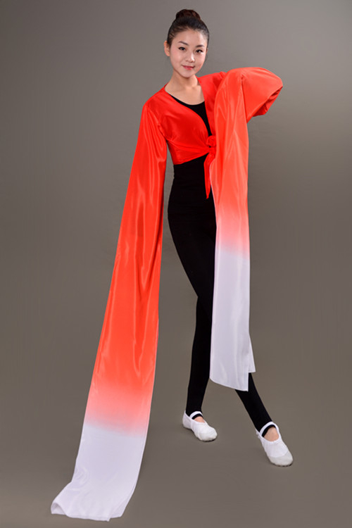 Šokių viršus su vandens rankovėmis suaugusioms moterims – scenos kostiumas, poliesterio audinys, pamušalas