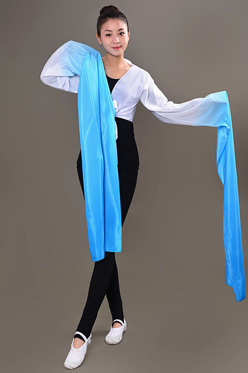 Šokių viršus su vandens rankovėmis suaugusioms moterims – scenos kostiumas, poliesterio audinys, pamušalas