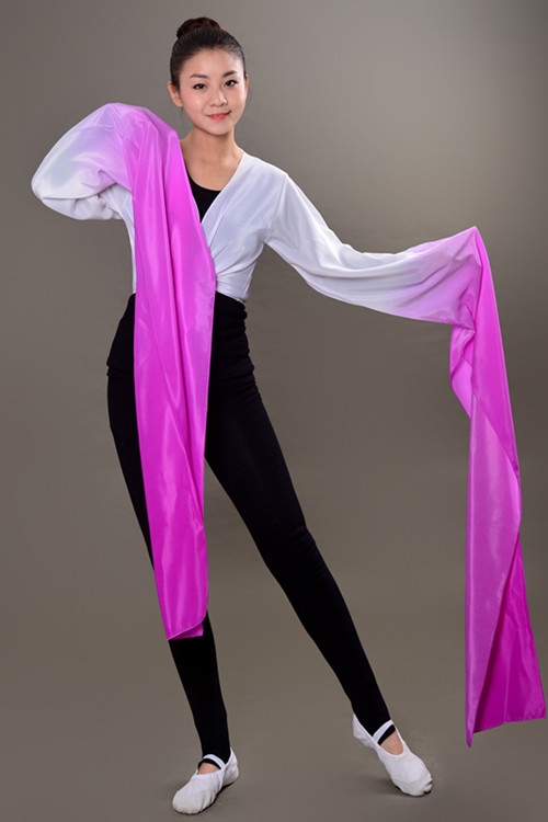 Šokių viršus su vandens rankovėmis suaugusioms moterims – scenos kostiumas, poliesterio audinys, pamušalas