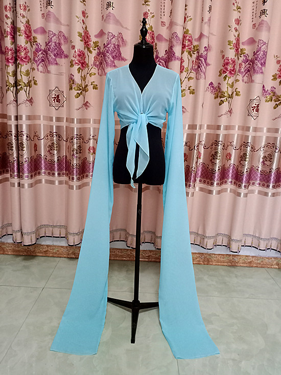 Šokių viršus su vandens rankovėmis suaugusioms moterims – scenos kostiumas, poliesterio audinys, pamušalas