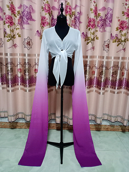 Šokių viršus su vandens rankovėmis suaugusioms moterims – scenos kostiumas, poliesterio audinys, pamušalas