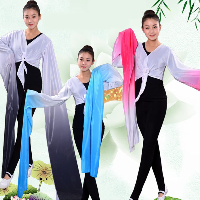 Šokių viršus su vandens rankovėmis suaugusioms moterims – scenos kostiumas, poliesterio audinys, pamušalas