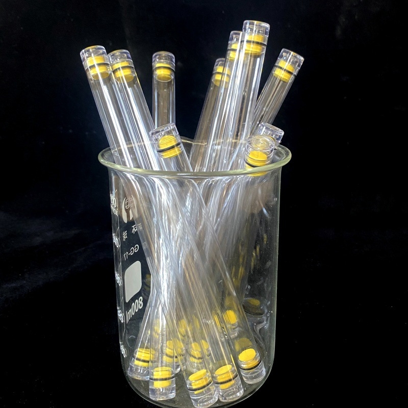 PC κυκλικός σωλήνας συσκευασίας με καπάκι, διαφανής, τοίχωμα 0,5 mm, κατάλληλος για αποθήκευση πλωτήρων ψαρέματος