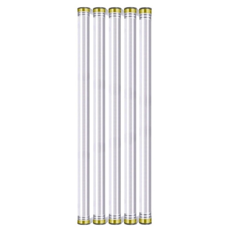 PC κυκλικός σωλήνας συσκευασίας με καπάκι, διαφανής, τοίχωμα 0,5 mm, κατάλληλος για αποθήκευση πλωτήρων ψαρέματος