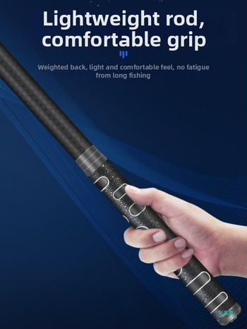 Tugevdatud süsinikust kalastusvardas, ultra kerge, 19-asendiline reguleerimine, suurtele kaladele