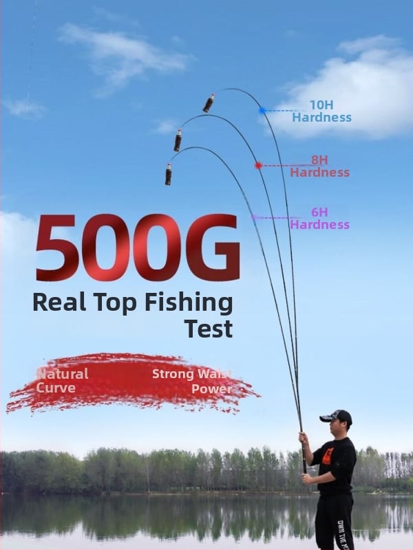 Tugevdatud süsinikust kalastusvardas, ultra kerge, 19-asendiline reguleerimine, suurtele kaladele